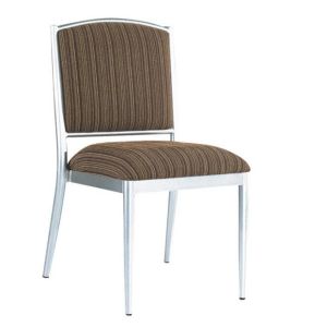 black PU wood imitation square tube aluminium restaurant chair