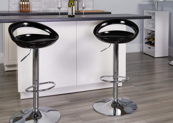 Quality H760-970mm Counter Height Bar Stools Steel Plastic Seat Bar Stools For Garden for sale