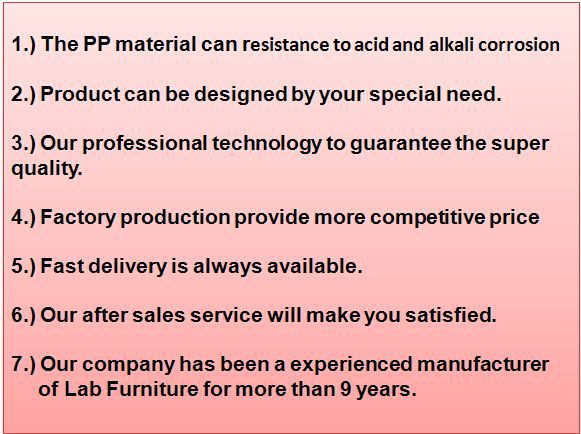 Custom 5mm PP Hand Washing Sink Acid Resistance For Laboratory