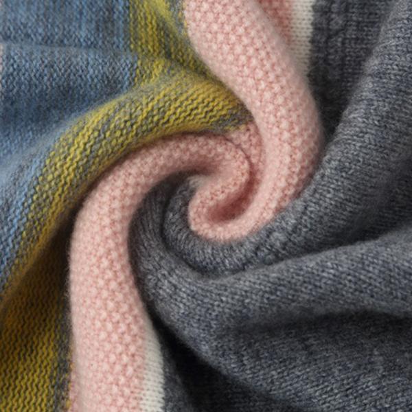 O Neck Striped Bespoke Sweaters Unisex Long Sleeve Knitted Pullover