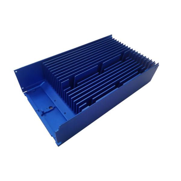 Blue Anodised Large Section Extrusion Heat Sinks , 6063 T5 Heatsink Extrusion Profiles