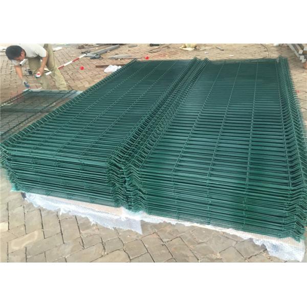 Green Coated Galvanized Welded Wire Fencing 2.5m Length Security Bending