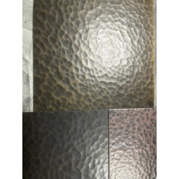SS Steel Sheet 304 316 Antique Copper Plate Surface Hammered Textured Decorative Stainless Steel Sheets