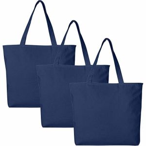 Funky Business Tote Bags Personalized , Heavy Plain Canvas Tote Bags
