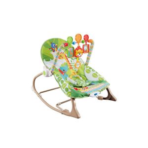 30 Inch Multifunction Infant Rocking Chair With Soft Padding Seat
