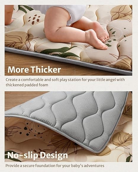 Non Slip Square Baby Play Mat Infant Play Blanket For Floor Thicken Cushioning