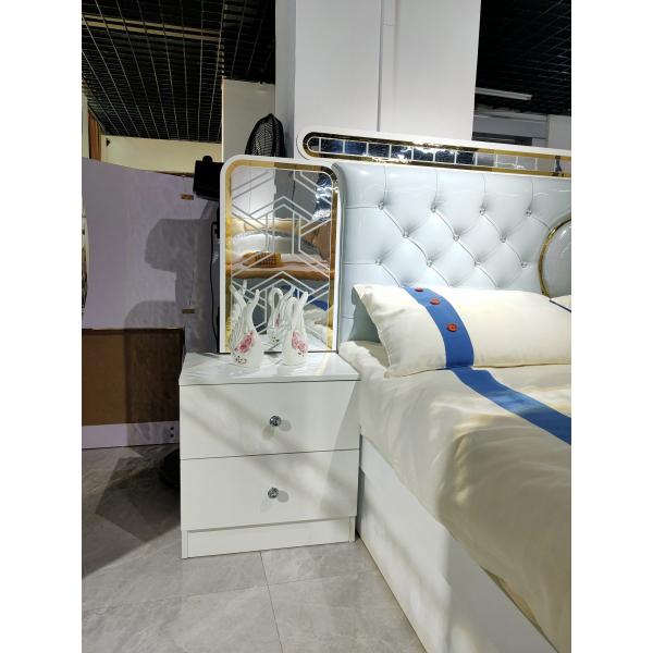 Chic Silver Bedroom Furniture Commercial Hotel Bedroom Furniture OEM ODM