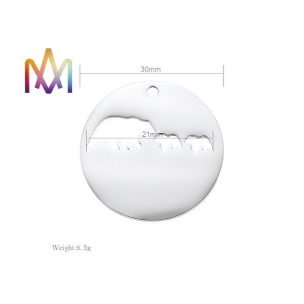 Waterproof Engraving Animals Hollow Pendant Engraved Charm Tags