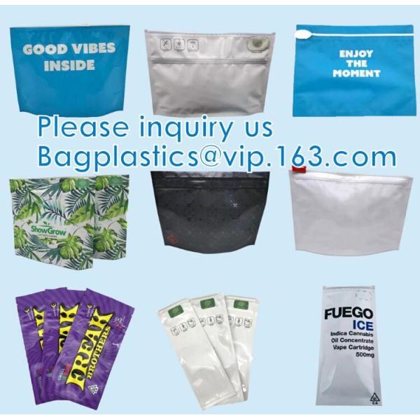 Child-Resistant Locking Pouches, Exit Bag, Packaging Baggies, Odor Barrier, Metallized interior