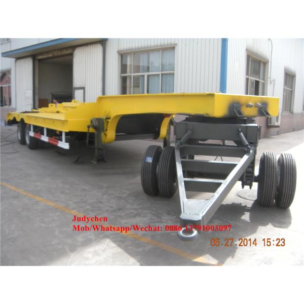 3 Axles 60t Low Bed Full Trailers For Heavy Machinery Transport