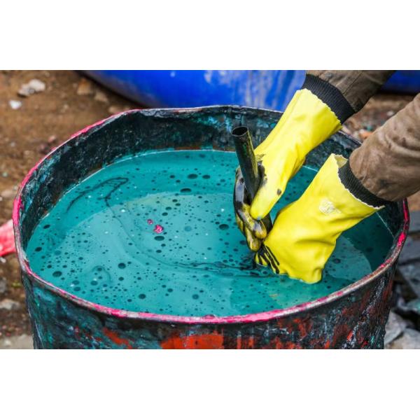 EN374 Sandy Finish Double Dipped Pvc Knit Wrist Gloves Fully Coated