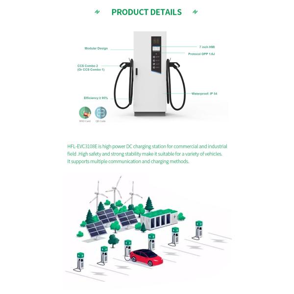 CE 60Kw 80Kw 120Kw 180Kw Smart Evse Floor Mounted DC EV Car Charger