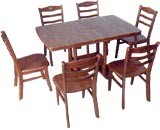 Quality Mahogany Veneer Finished Hotel Dining Table / Hotel Restaurant Furniture for sale