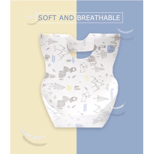 Eco Friendly Waterproof Disposable Baby Bib PE Film Material