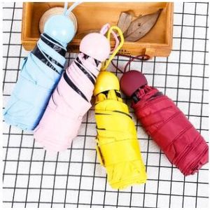 Cheap Ladies Mini Lightweight Folding Umbrella , Compact Pocket Umbrella Aluminum Frame wholesale