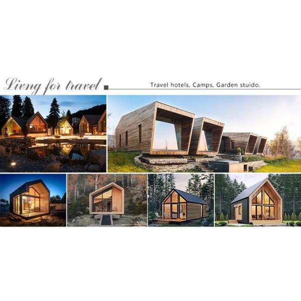 Prefabricated Cabins Lodges With Hot Tubs Light Steel Framing Beautiful Wooden House Resort Bunglalow