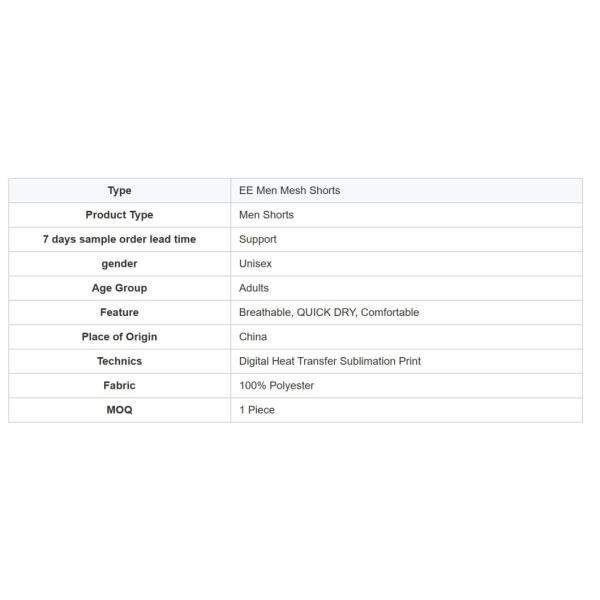 Sportswear 5 Inch Above Knee Shorts Breathable Ee Basic Eric Emanuel Men Mesh Shorts with Zipper Pockets