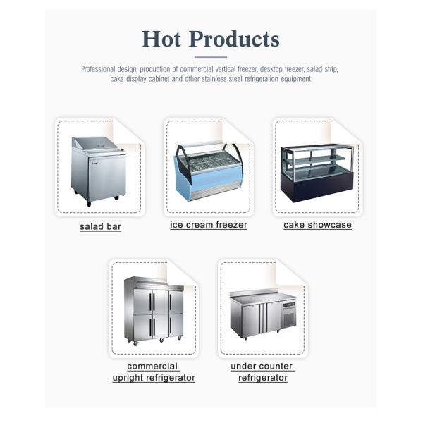 Commercial Stainless Steel 2 Doors Freezer GN Upright Refrigerator Hotel Restaurant Kitchen Chiller Freezer