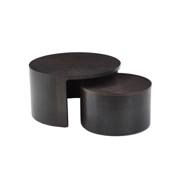 Luxury Design Home Use Low Height Modern Round Wood Coffee Table for Living Room Furniture