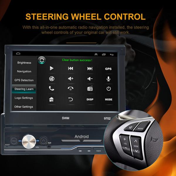 Manual Retractable Screen Car Stereo AUX IN ROHS 7 Inch Retractable Car Stereo