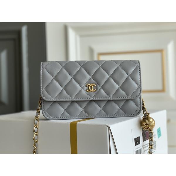 Black Mini Coco Chanel WOC Clutch Handbags Wallet On A Chain CF20