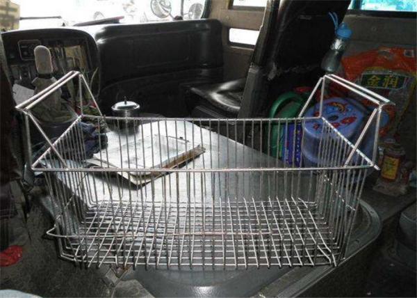 Decorative Custom Silver Rectangular Wire Mesh Basket For Clean Smooth Medical/stainless steel wire mesh baskets lid