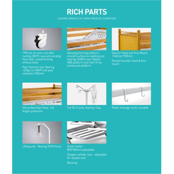 Hospital Manual Nursing Bed For Home Care Use