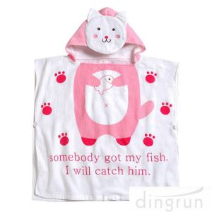 Cheap OEM Super Soft Personalized Cotton Hooded Poncho Towels Eco - Friendly wholesale