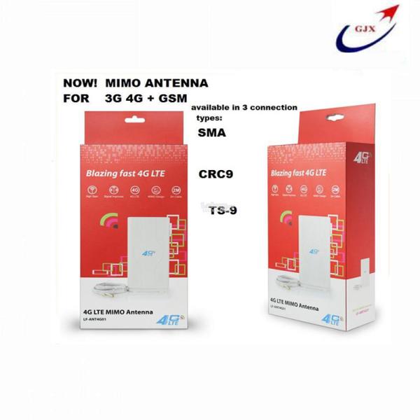 4G LTE 88dBi TS9 CRC9 Dual Connector 700~2600mhz White MIMO Antenna