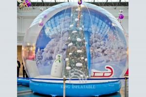 China Christmas Inflatable Snow Globe Tent Xmas Decorations Commercial Outdoor Christmas Advertising on sale
