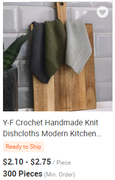 Y-F Hand Crocheted Washable Kitchen Towels Dish Cloths Eco Friendly Washable Wash Cloths