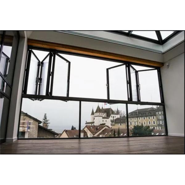 Customized Thermal Break Aluminum Bi Folding Windows With High Strength Heat Insulation Strip