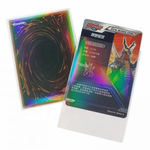 China Wholesale Custom Board Game Sleeves Laser Rainbow YuGiOh Size 62x89mm Transparent Card Sleeves on sale