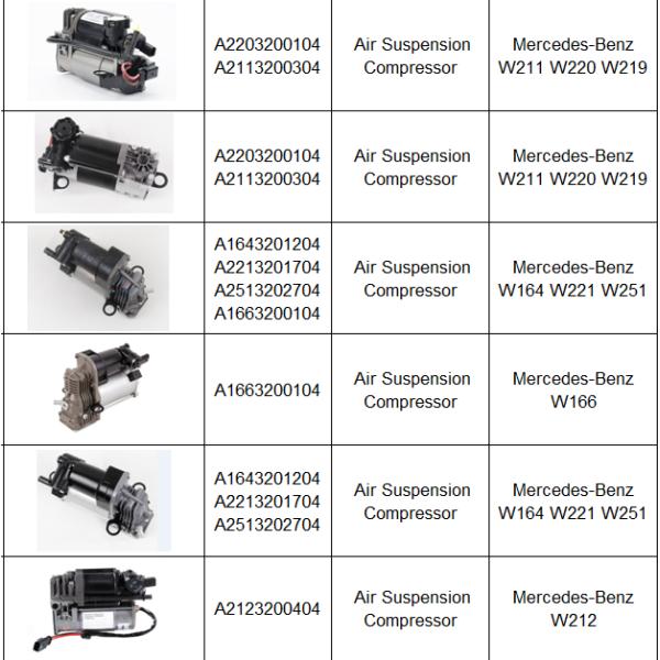 Mercedes - Benz W211 W220 W219 Air Suspension Compressor A2203200104 A2113200304