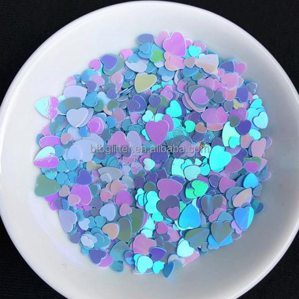 Non-Toxic 1MM 3MM 4MM Heart Mixed Heart Shapes Sequins for Wedding Party Home Decoration in Customized Colors from Stock