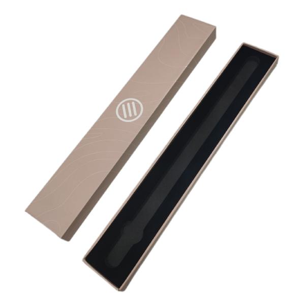 Tableware High End Black Texture Luxury Box with Custom Logo and Silver Foil Stamping