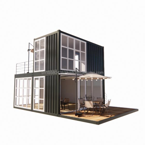 20ft Prefab Shipping Tiny Houses Container House Movable Prefabricated House for Shop in Chinese Design Style