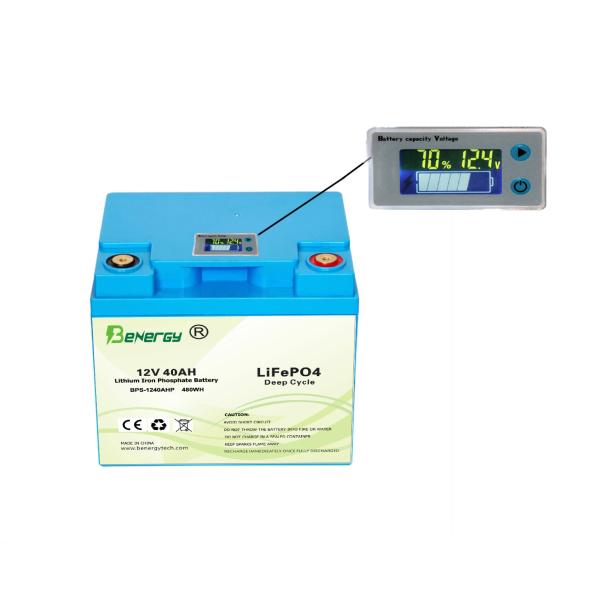 Camper Caravan Trailer Yacht Golf Carts Application 12.8V Lifepo4 Solar Storage Battery Pack 12V 40AH Lithium Batterie