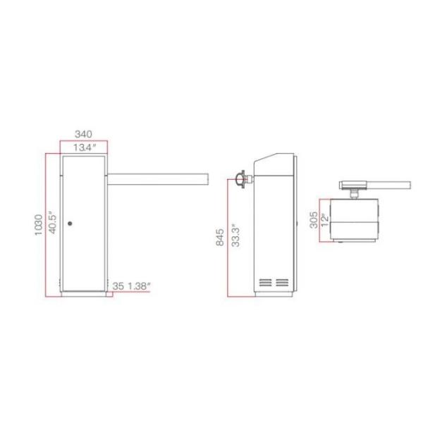 Straight Fence Arm Car Barrier Gate / Parking Lot Lift Gate AC220V / AC110V 1