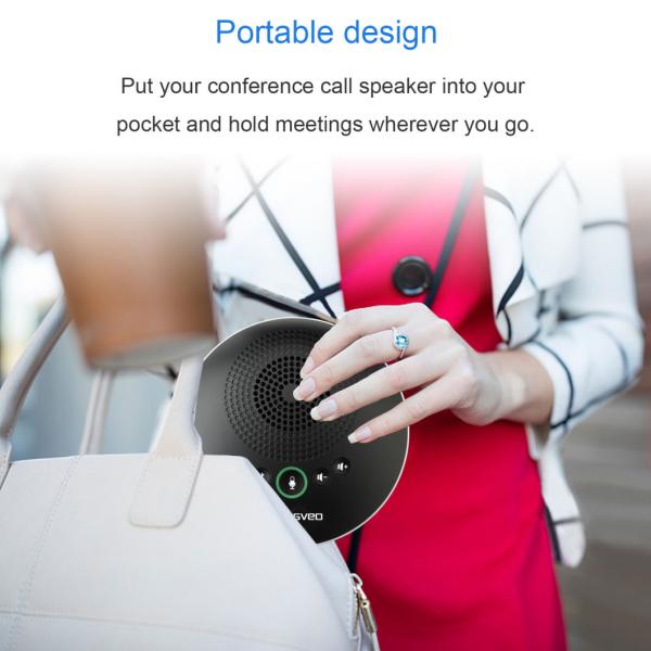 20m2-40m2 Room Bluetooth Conference Speakerphone 80dB Output For Skype