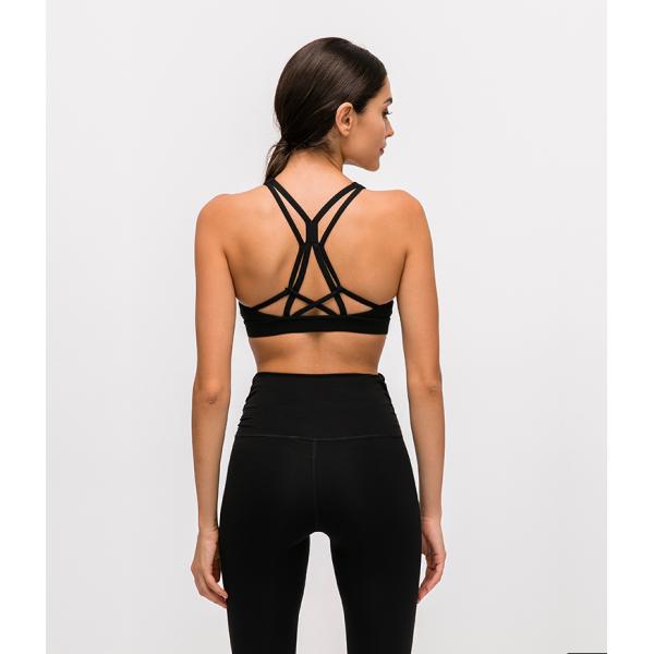 Removable Padded Womens Sports Bra Naked Feel Gathered Without Steel Ring