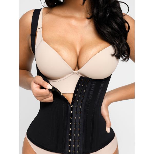15 Built-In Steel Bone Girdle Body Shaper Vest for Women's U-Shaped Chest Support