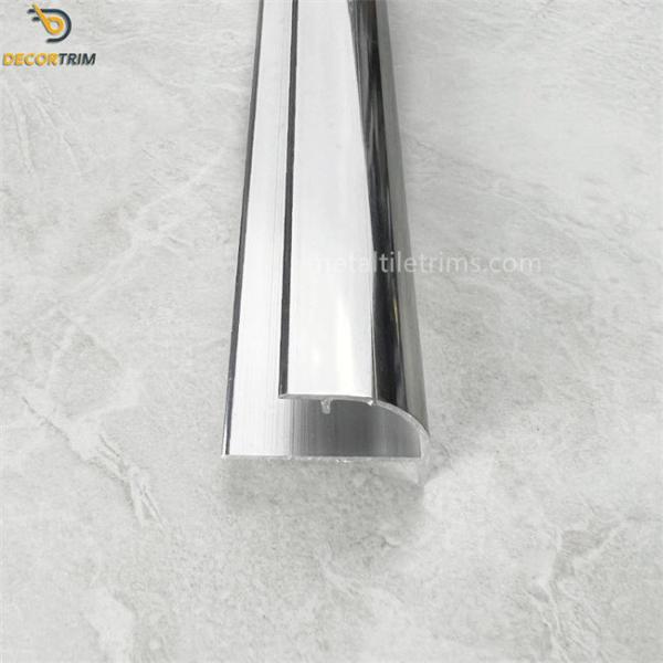 Round External Corner Metal Edge Trim Aluminum Tile Transition Strip