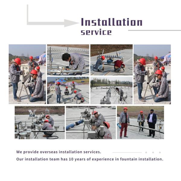 Exterior Musical Water Fountain With Led Lights Water Surface Application