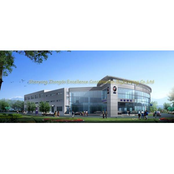 Custom Durable Large Span Steel Structures For Lt Steel 4S Shop Car