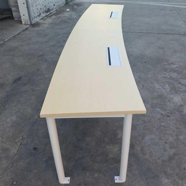 Rectangular Wooden Curved Desktop Office CEO Meeting Room Office Training Table