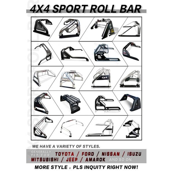 Universal Pickup Truck Roll Bar 4X4 Sport Roof Rack Steel Roll Bar For Toyota Hilux Isuzu Ford