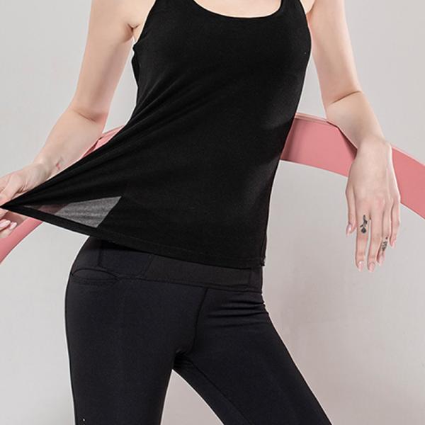 Modale Womens Longline Sports Bra Loose Breathable Solid Pattern