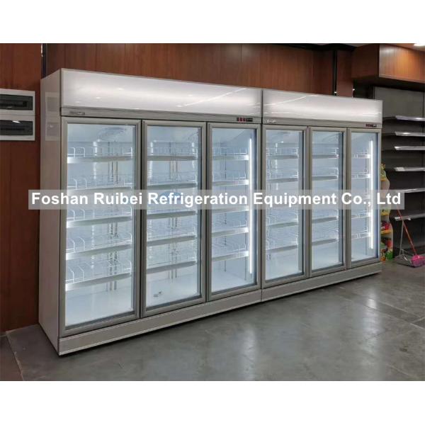 Glass Door Upright Display Freezer with CE