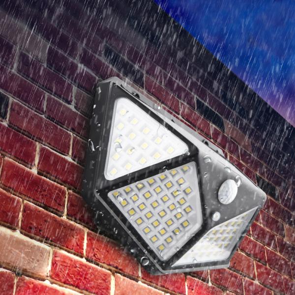 Best Sale Amazon China Supplier Waterproof Outdoor Motion Sensor Infrared Wall Lamp, 100 Led Garden Sensor Solar Light